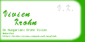 vivien krohn business card